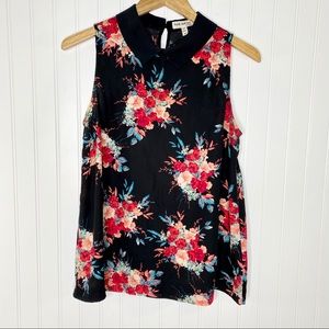 Faith and Joy LA Floral Peter Pan Collar Blouse M